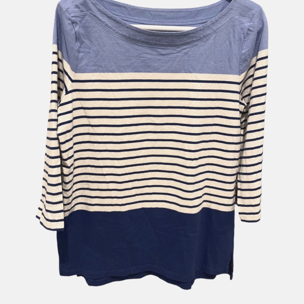 Talbots 3\4 Sleeve Striped Top Size L